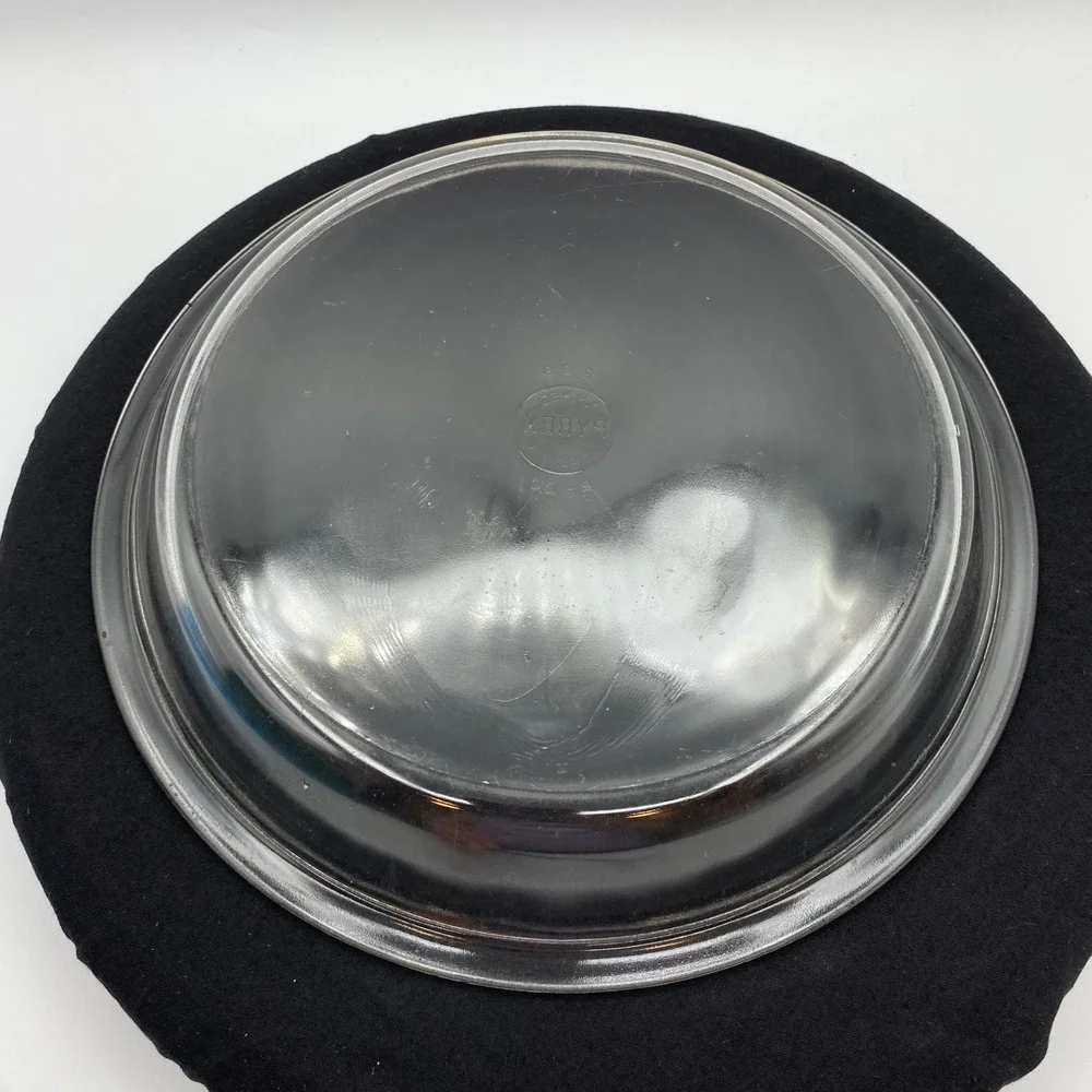 Pyrex 10in Pie Plate Clear Glass Vintage 209 Round Baking Dish Wide Rim Rustic